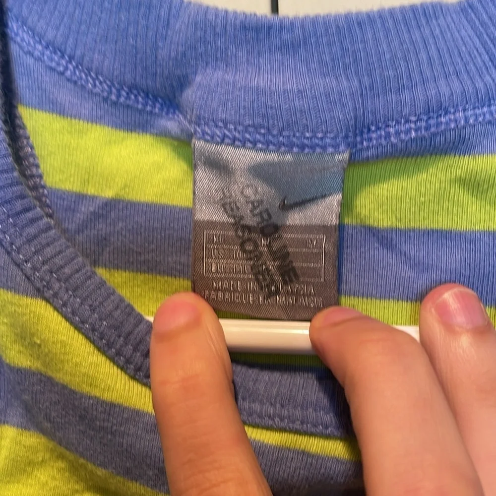 Nike Kids Green/Blue Striped Tank